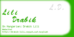 lili drabik business card